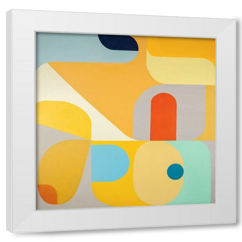 Slant of Light White Modern Wood Framed Art Print by Griese, Marion