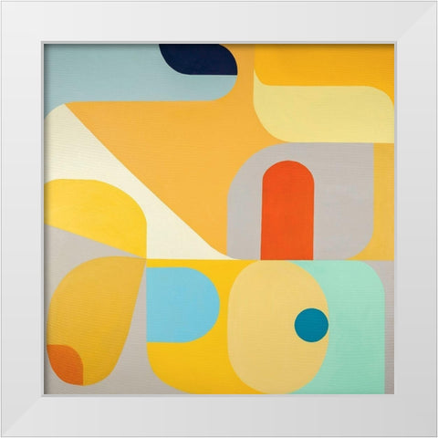 Slant of Light White Modern Wood Framed Art Print by Griese, Marion