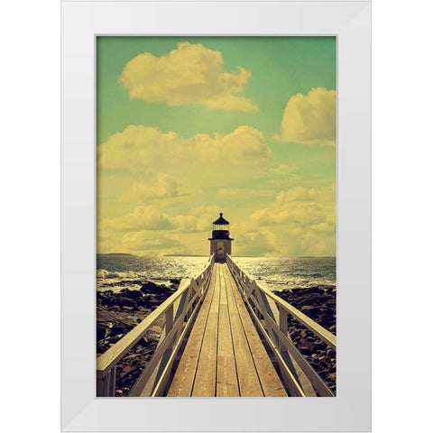 The Lighthouse White Modern Wood Framed Art Print by Grippo-Pike, Carrie Ann