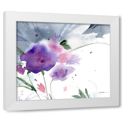 Purple Cloud Garden White Modern Wood Framed Art Print by Golden, Sheila