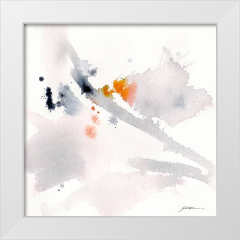 Journey White Modern Wood Framed Art Print by Golden, Sheila