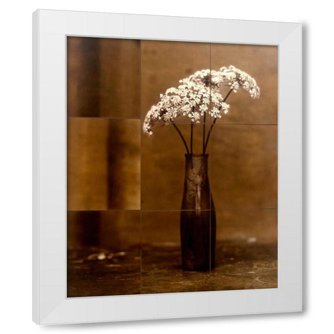 Night Flower White Modern Wood Framed Art Print by Gauthier, Jan