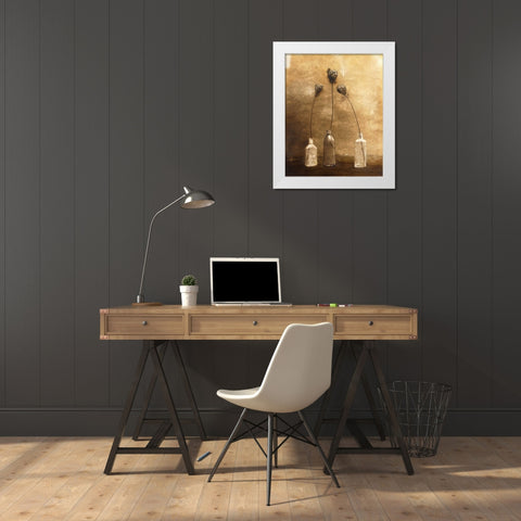 Three Views White Modern Wood Framed Art Print by Gauthier, Jan