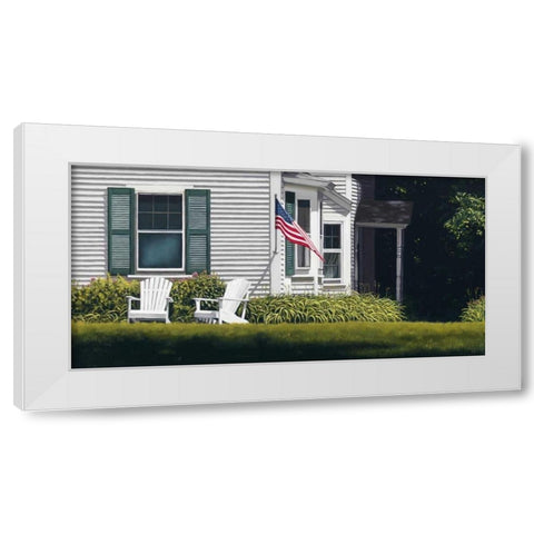 Summer Day White Modern Wood Framed Art Print by Gobin, Carol