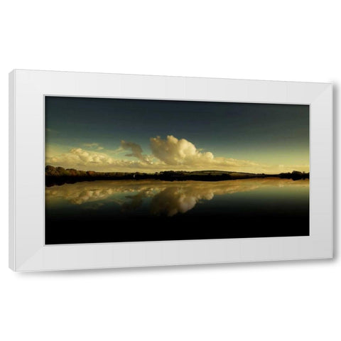 Cloud Reflection White Modern Wood Framed Art Print by Goncalves, Adelino