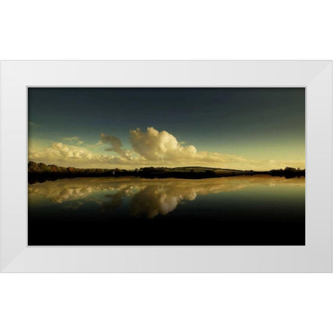 Cloud Reflection White Modern Wood Framed Art Print by Goncalves, Adelino
