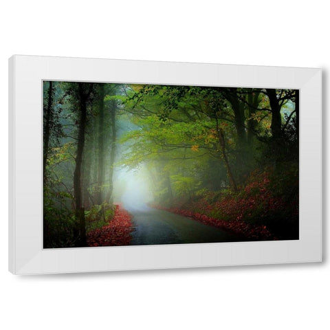 The Lane White Modern Wood Framed Art Print by Goncalves, Adelino