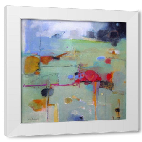 The In-Between White Modern Wood Framed Art Print by Gaziano, Dorothy