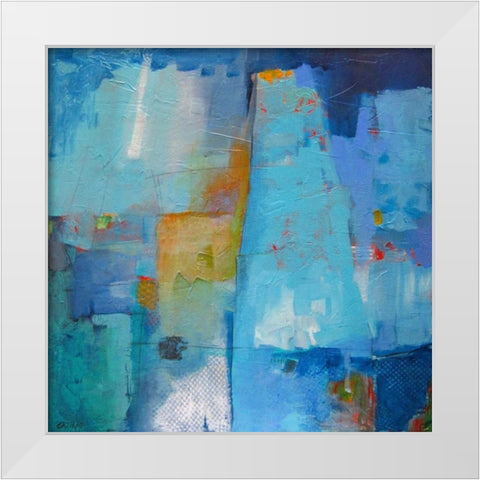 Juxtaposition White Modern Wood Framed Art Print by Gaziano, Dorothy