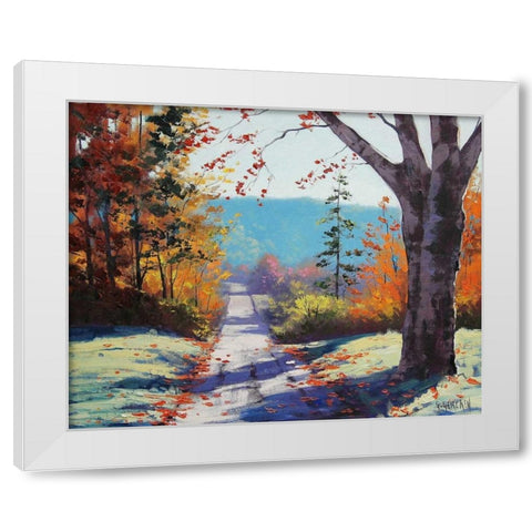 Autumn Delight White Modern Wood Framed Art Print by Gercken, Graham