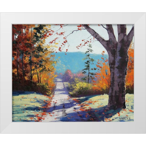 Autumn Delight White Modern Wood Framed Art Print by Gercken, Graham