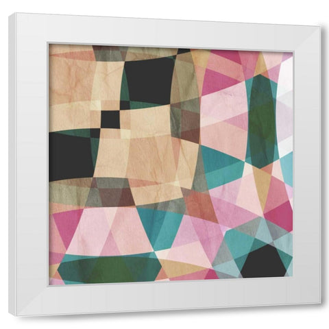 Geometric Design 2 White Modern Wood Framed Art Print by GraphINC Studio