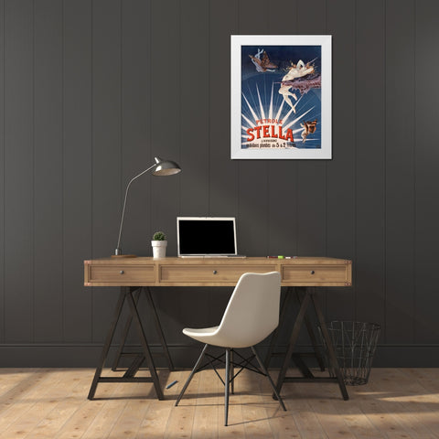 Petrole Stella White Modern Wood Framed Art Print by Gray, Henri