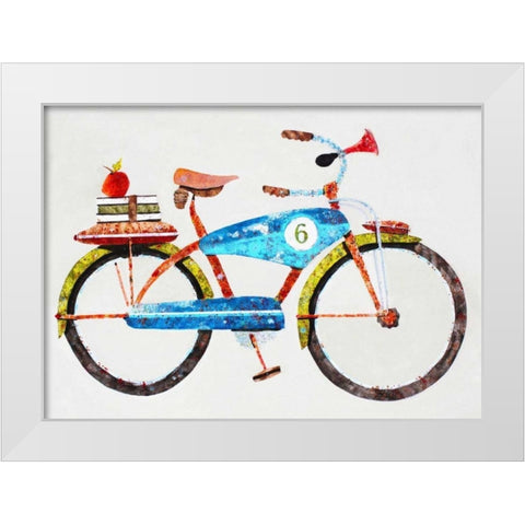 Bike No. 6 White Modern Wood Framed Art Print by Grant, Anthony