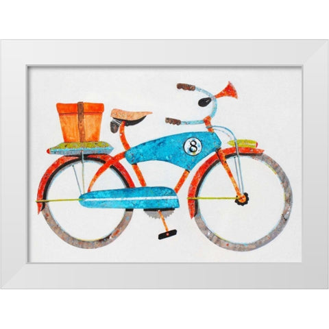 Bike No. 8 White Modern Wood Framed Art Print by Grant, Anthony