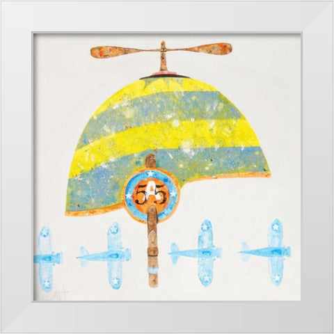 Cap No. 55 White Modern Wood Framed Art Print by Grant, Anthony