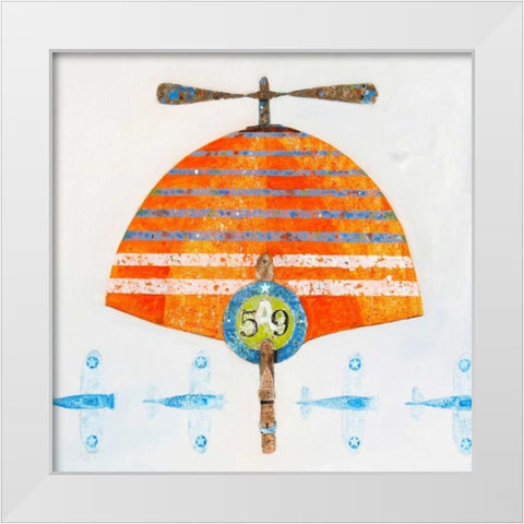 Cap No. 59 White Modern Wood Framed Art Print by Grant, Anthony