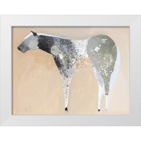 Horse No. 25 White Modern Wood Framed Art Print by Grant, Anthony