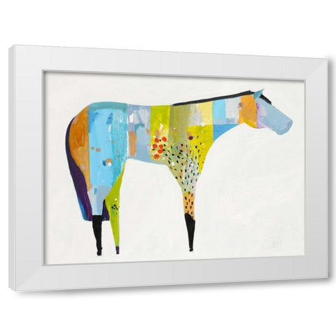 Horse No. 27 White Modern Wood Framed Art Print by Grant, Anthony