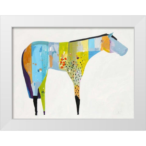 Horse No. 27 White Modern Wood Framed Art Print by Grant, Anthony
