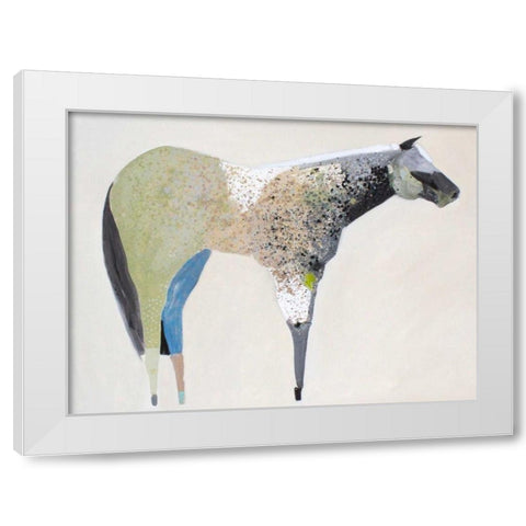 Horse No. 33 White Modern Wood Framed Art Print by Grant, Anthony