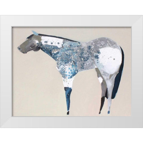 Horse No. 34 White Modern Wood Framed Art Print by Grant, Anthony