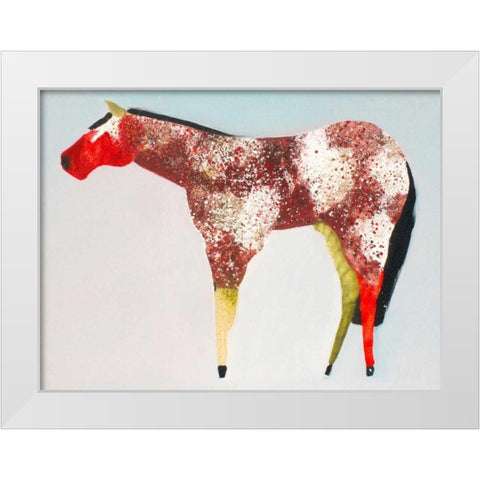 Horse No. 39 White Modern Wood Framed Art Print by Grant, Anthony
