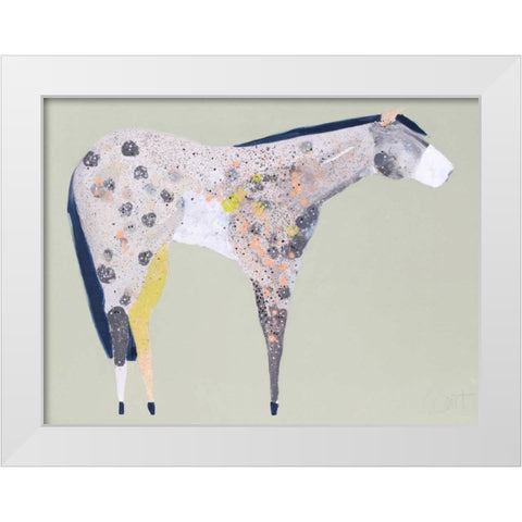 Horse No. 60 White Modern Wood Framed Art Print by Grant, Anthony