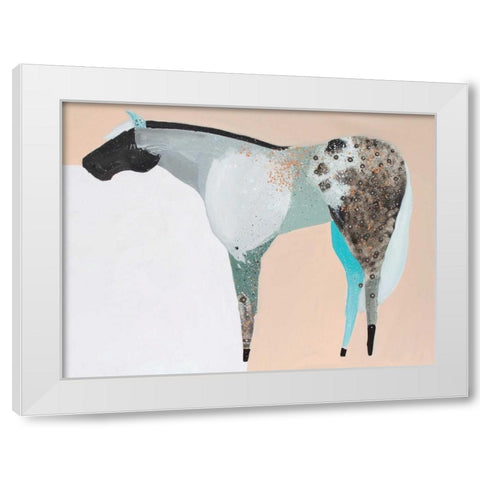 Horse No. 65 White Modern Wood Framed Art Print by Grant, Anthony