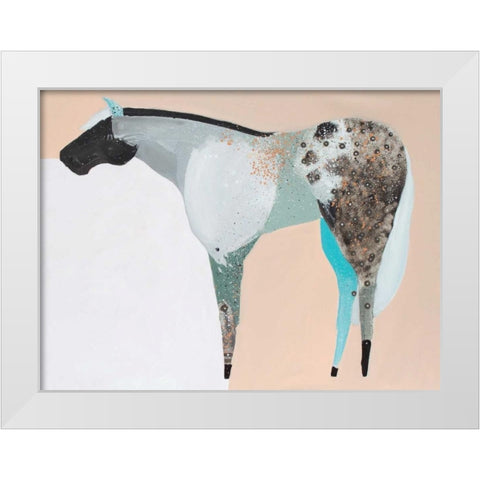 Horse No. 65 White Modern Wood Framed Art Print by Grant, Anthony
