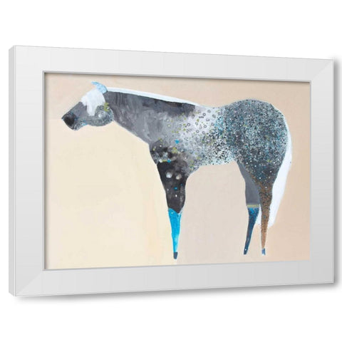 Horse No. 66 White Modern Wood Framed Art Print by Grant, Anthony