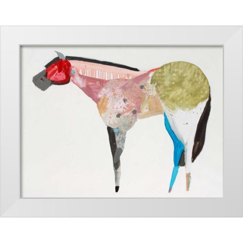 Horse No. 67 White Modern Wood Framed Art Print by Grant, Anthony