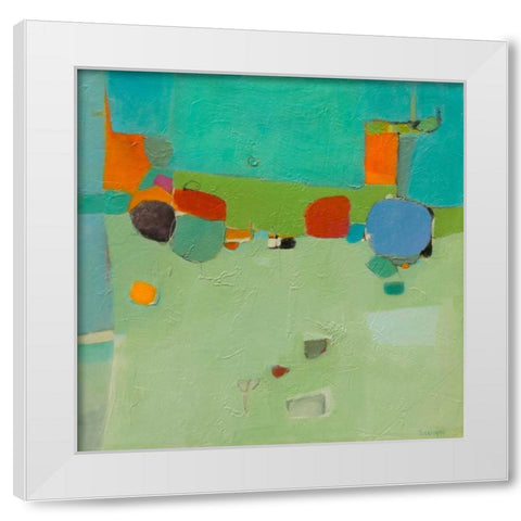 A Skip and a Roll White Modern Wood Framed Art Print by Gaziano, Dorothy