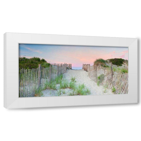 Crescent Beach Path White Modern Wood Framed Art Print by Gendreau, Katherine