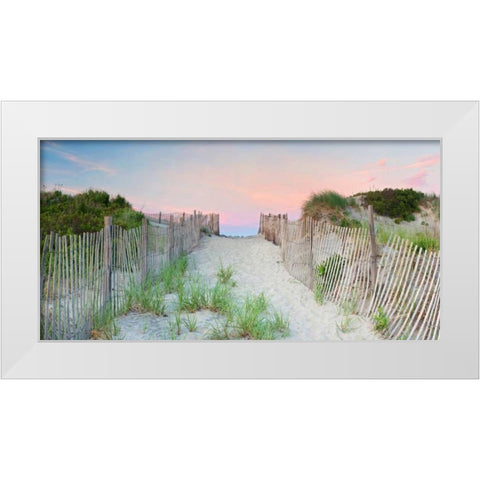 Crescent Beach Path White Modern Wood Framed Art Print by Gendreau, Katherine