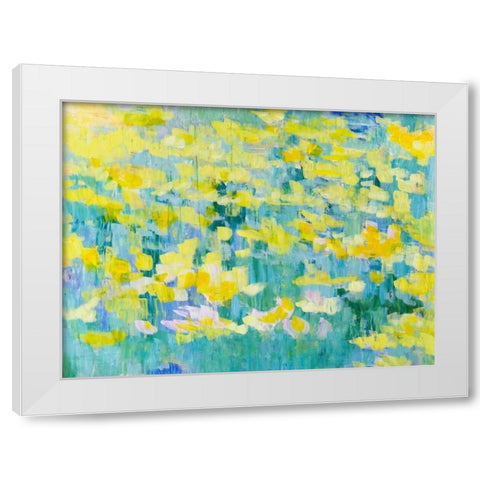 And They Were All Yellow White Modern Wood Framed Art Print by Gonda, Tamara