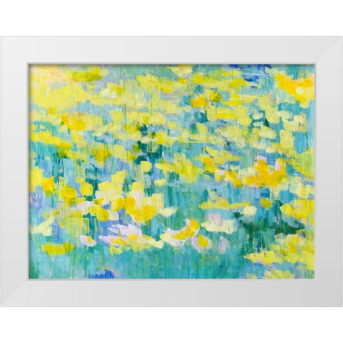 And They Were All Yellow White Modern Wood Framed Art Print by Gonda, Tamara