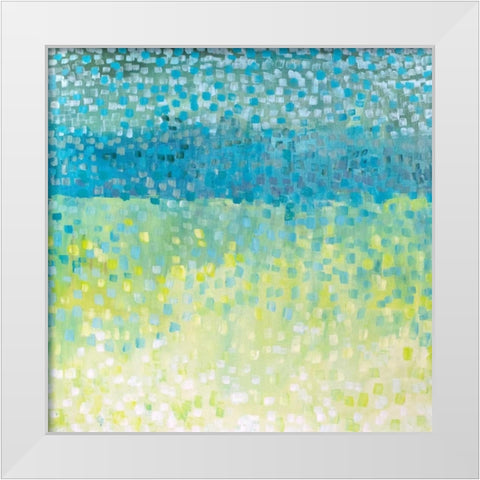 Windy White Modern Wood Framed Art Print by Gonda, Tamara