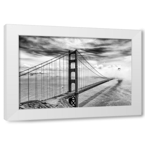 Into the Abyss White Modern Wood Framed Art Print by Gordon, Dave