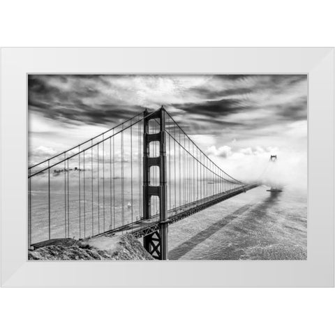 Into the Abyss White Modern Wood Framed Art Print by Gordon, Dave