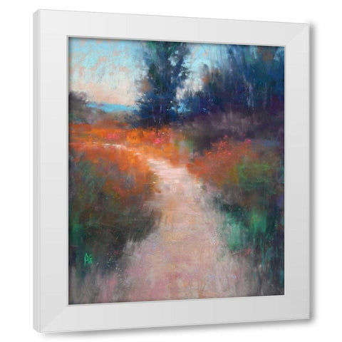 Behind the Trees White Modern Wood Framed Art Print by Gos, Alejandra