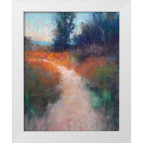 Behind the Trees White Modern Wood Framed Art Print by Gos, Alejandra