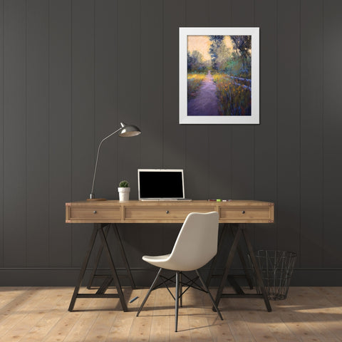 Its the Glow White Modern Wood Framed Art Print by Gos, Alejandra