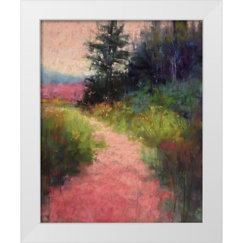 Magenta White Modern Wood Framed Art Print by Gos, Alejandra