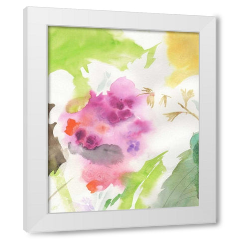 Fusion No. 1 White Modern Wood Framed Art Print by Golden, Sheila