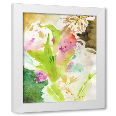 Fusion No. 2 White Modern Wood Framed Art Print by Golden, Sheila