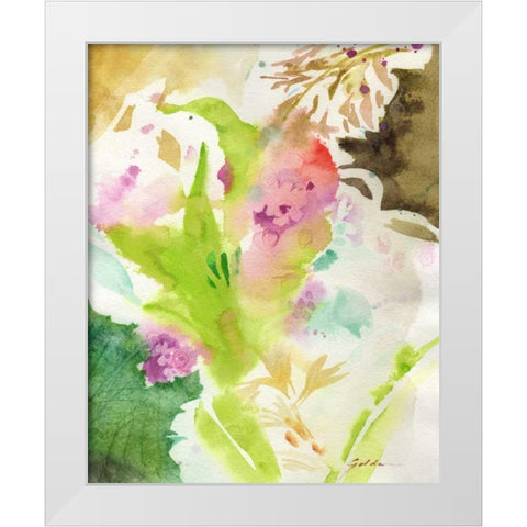 Fusion No. 2 White Modern Wood Framed Art Print by Golden, Sheila