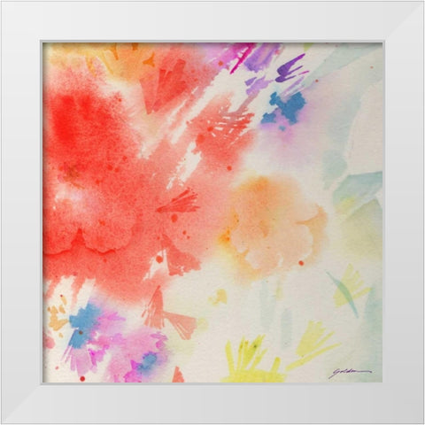 Summer Glory White Modern Wood Framed Art Print by Golden, Sheila