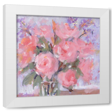 Champagne Pinks White Modern Wood Framed Art Print by Gatens, Pamela