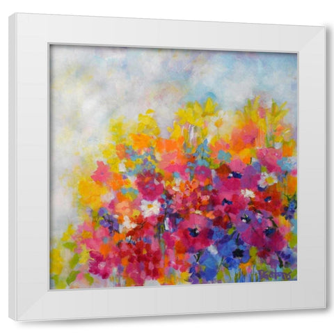 Garden at Millefiori White Modern Wood Framed Art Print by Gatens, Pamela